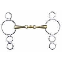 Mors pessoa em maillechort 16 mm anéis inox HKM Cor indicativa Transparente