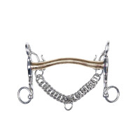 Mors de embocadura em maillechort 16 mm corrente 5 cm HKM Cor indicativa