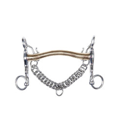 Mors de embocadura em maillechort 16 mm corrente 5 cm HKM