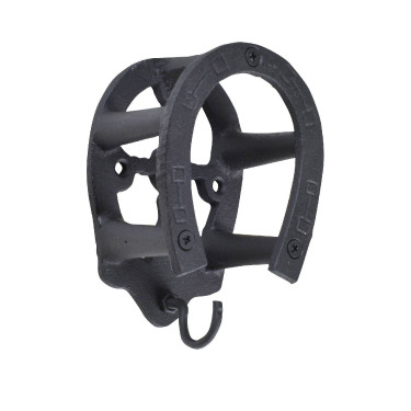 Suporte para cabeçada com ferradura em ferro forjado HKM Suporte para cabeçada com ferradura em ferro forjado HKM