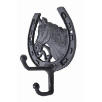 Porta-cabeçada cabeça de cavalo em latão HKM Cor indicativa Transparente Porta-cabeçada cabeça de cavalo em latão HKM Cor indicativa Transparente