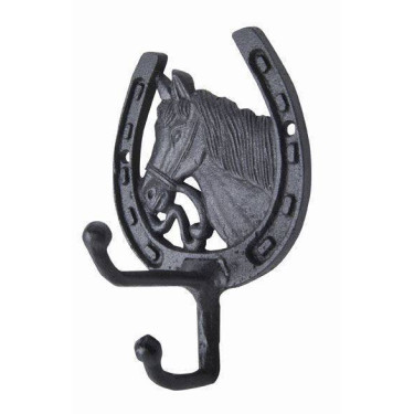 Porta-cabeçada cabeça de cavalo em latão HKM Porta-cabeçada cabeça de cavalo em latão HKM