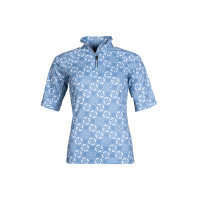 T-shirt funcional Minimal de mangas curtas HKM Azul fumaça / branco