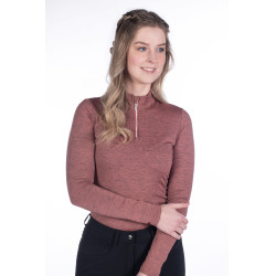 T-shirt funcional Rosewood Melange HKM Ferrugem Castanho