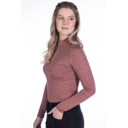 T-shirt funcional Rosewood Melange HKM Ferrugem Castanho