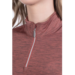 T-shirt funcional Rosewood Melange HKM Ferrugem Castanho