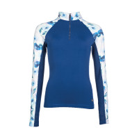 Camiseta funcional Essentials Flower HKM Azul royal / azul claro