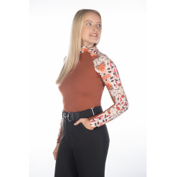 Camiseta funcional Essentials Flower HKM Castanho / cobre Laranja