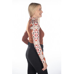 Camiseta funcional Essentials Flower HKM Castanho / cobre Laranja