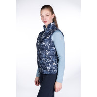 Colete acolchoado sem mangas Bloomsbury HKM Azul escuro / branco