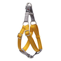 Arnês para cão StepIn Anam Cara nylon HKM Toupeira / dourado amarelo Cinzento Arnês para cão StepIn Anam Cara nylon HKM Toupeira / dourado amarelo Cinzento
