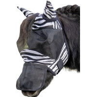 Máscara anti-moscas Zebra Shetty HKM Preto / branco