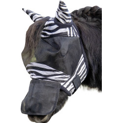 Máscara anti-moscas Zebra Shetty HKM Máscara anti-moscas Zebra Shetty HKM