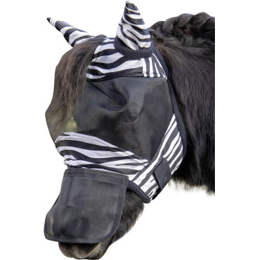Máscara anti-moscas Zebra Shetty HKM Máscara anti-moscas Zebra Shetty HKM