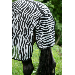 Capa e protetor de pescoço anti-moscas Zebra HKM Branco / preto Capa e protetor de pescoço anti-moscas Zebra HKM Branco / preto