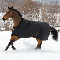 Manta Bucas Irish Turnout High Neck Extra 300g Preto / dourado Manta Bucas Irish Turnout High Neck Extra 300g Preto / dourado