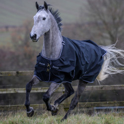 Bucas Trot Turnout 50g deken Preto / branco