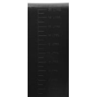 Balde Hippotonic com bordas planas 20 litros Preto