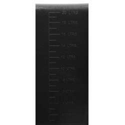 Balde Hippotonic com bordas planas 20 litros Preto