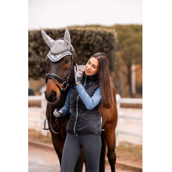 Colete acolchoado sem mangas Cameron feminino Horze Marinho escuro Azul Colete acolchoado sem mangas Cameron feminino Horze Marinho escuro Azul