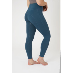 Legging de equitação com grip integral Alyssa feminino Horze Azul légionário Legging de equitação com grip integral Alyssa feminino Horze Azul légionário