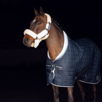 Caveção Alaska com falsa pele B Vertigo Azul-marinho escuro