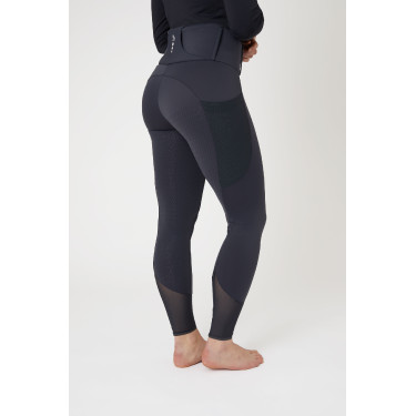 Calça de equitação feminina com grip integral Ebba com mesh Horze Calça de equitação feminina com grip integral Ebba com mesh Horze