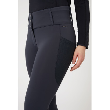 Calça de equitação feminina com grip integral Ebba com mesh Horze Calça de equitação feminina com grip integral Ebba com mesh Horze