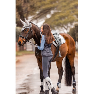 Calça de equitação feminina com grip integral Ebba com mesh Horze Calça de equitação feminina com grip integral Ebba com mesh Horze