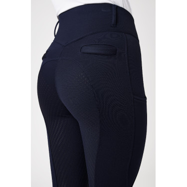 Calça Térmica com Assento Total Mira Feminina Horze Marinho escuro Azul