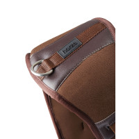 Sangle de dressage néoprène Varna avec élastique Horze Marron demitasse Sangle de dressage néoprène Varna avec élastique Horze Marron demitasse