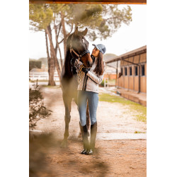 Casaco de equitação feminino Cameron Horze Névoa cinza do porto Cinzento