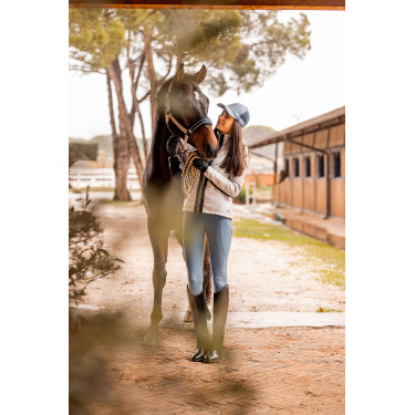 Casaco de equitação feminino Cameron Horze Névoa cinza do porto Cinzento