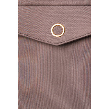 Camisa-jaqueta Alyssa feminina Horze Marrom cinza ferro Castanho