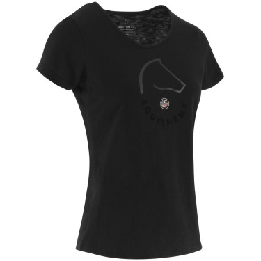 Camiseta Equithème Claire Preto Camiseta Equithème Claire Preto