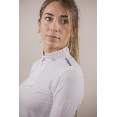 Polo de competição Pénélope Séville Mesh mangas compridas Polo de competição Pénélope Séville Mesh mangas compridas