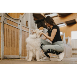 Pull-on Equithème Flora com fundo de silicone Verde sálvia