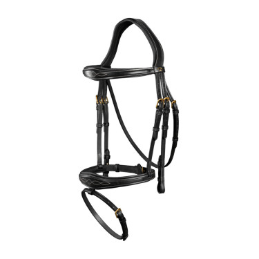 Bridão Muserola Combinada Anatômica Dy'on D Collection Preto