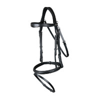 Bridão Muserola Combinada Com Mosquetão Dy'on Working Preto