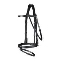 Corda de Couro Plana com Mosquetões Working by Dy'on Preto