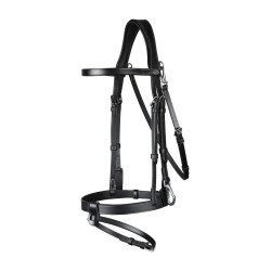 Corda de Couro Plana com Mosquetões Working by Dy'on Preto