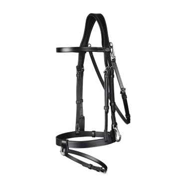 Corda de Couro Plana com Mosquetões Working by Dy'on Preto