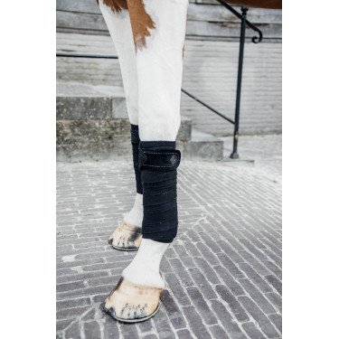 Bandagens de polo Polar Fleece Velvet Pearls Kentucky Preto