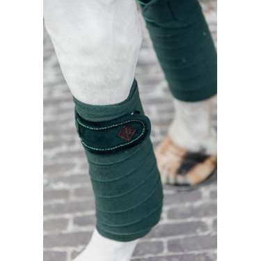 Bandagens de polo Polar Fleece Velvet Pearls Kentucky Verde pinho Bandagens de polo Polar Fleece Velvet Pearls Kentucky Verde pinho