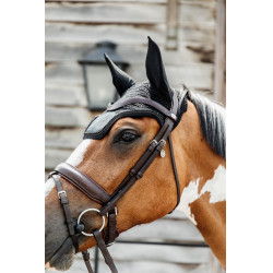 Touca Wellington Veludo Pérolas Kentucky Preto