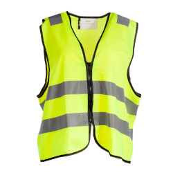 Colete de segurança com zíper Horze Supreme de cor fluorescente Colete de segurança com zíper Horze Supreme de cor fluorescente