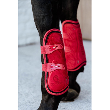 Guétes Bamboo Elástico Veludo Kentucky Vermelho