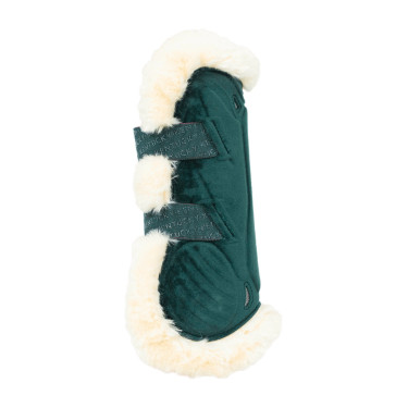 Guêtres Bamboo Elástico Veludo carneiro vegano Kentucky Verde escuro