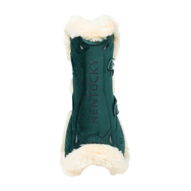 Guêtres Bamboo Elástico Veludo carneiro vegano Kentucky Verde escuro