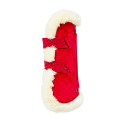 Guêtres Bamboo Elástico Veludo carneiro vegano Kentucky Vermelho